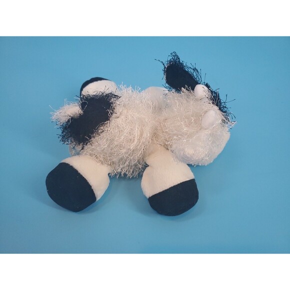 Ganz Webkinz Black White Cow 10" Plush Stuffed Animal Shaggy No Code - Picture 6 of 10